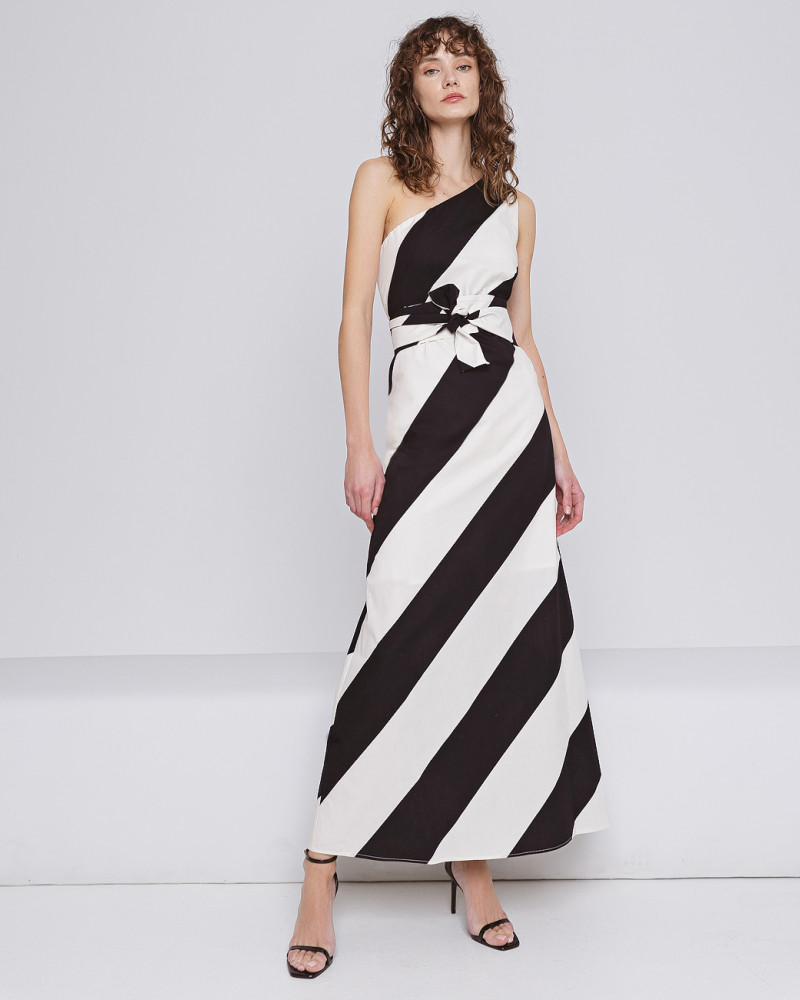 Maxi striped cotton dress
