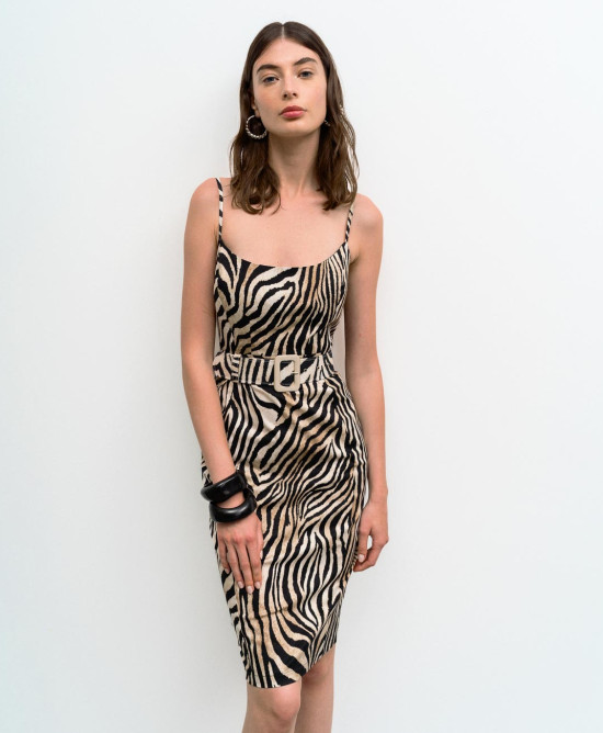 Zebra pencil dress