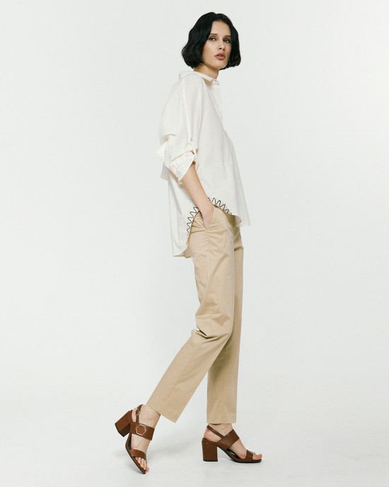 Slouchy pants with belt