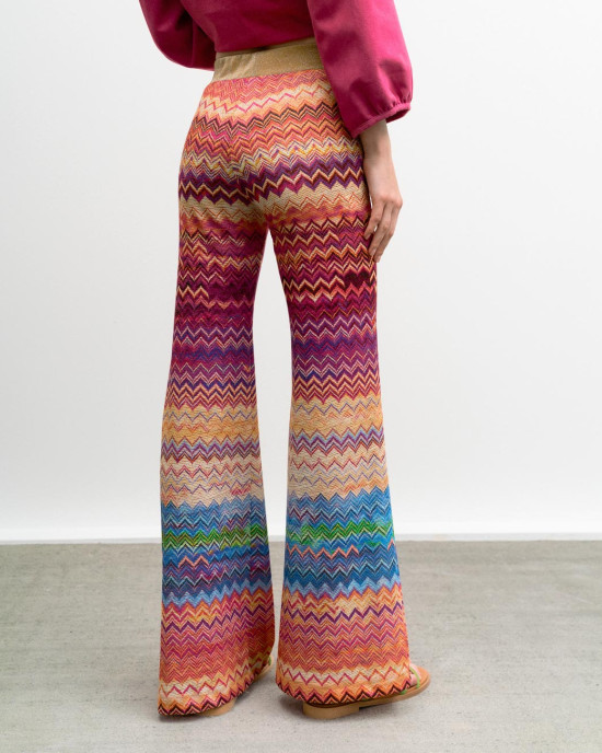 Ethnic printed straight-leg pants