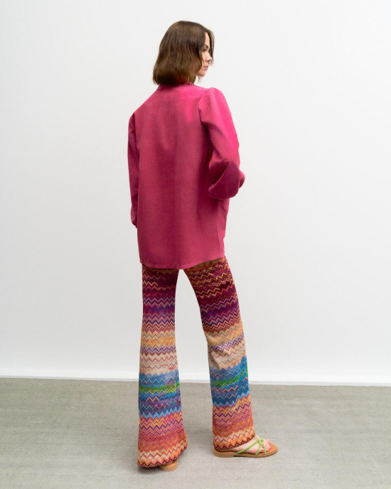 Ethnic printed straight-leg pants