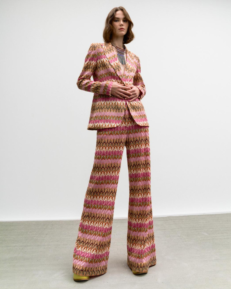 Knitted straight-leg pants