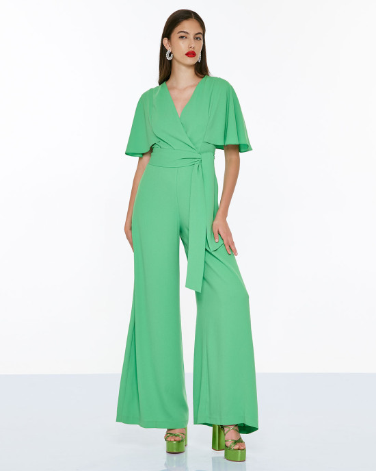 Access Fashion | Wrap jumpsuit butterfly sleeves