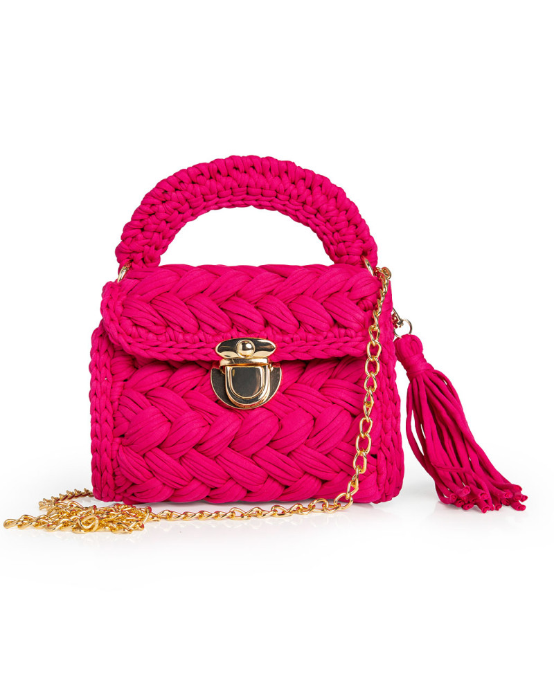 Knitted bag handle chain