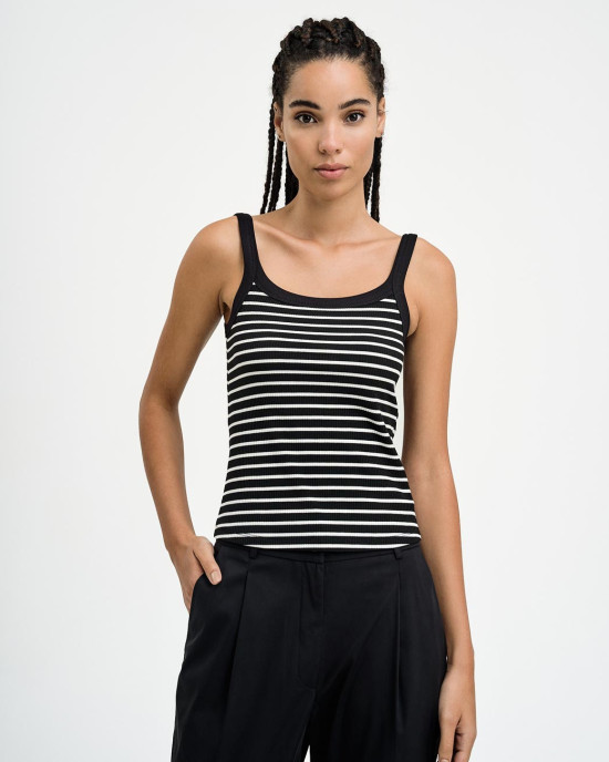 Striped top with straps