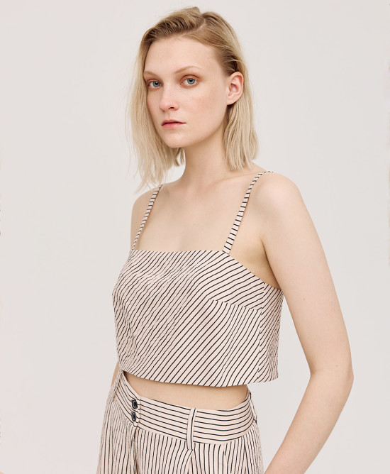 Striped cropped top