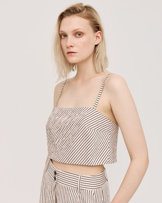Striped cropped top