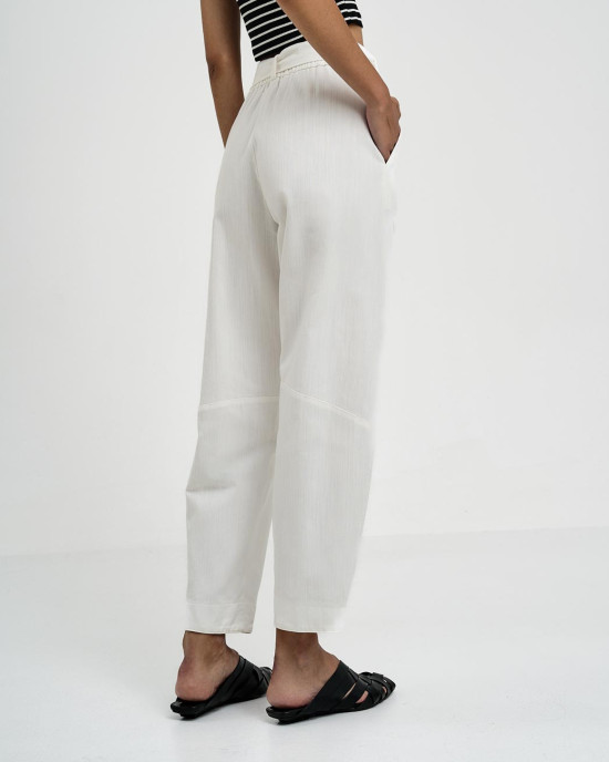 Slouchy pants with a belt