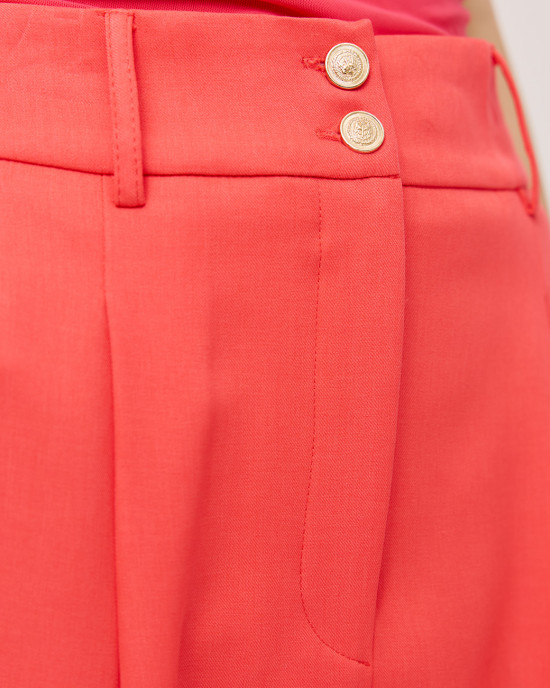 High-waist pants with buttons