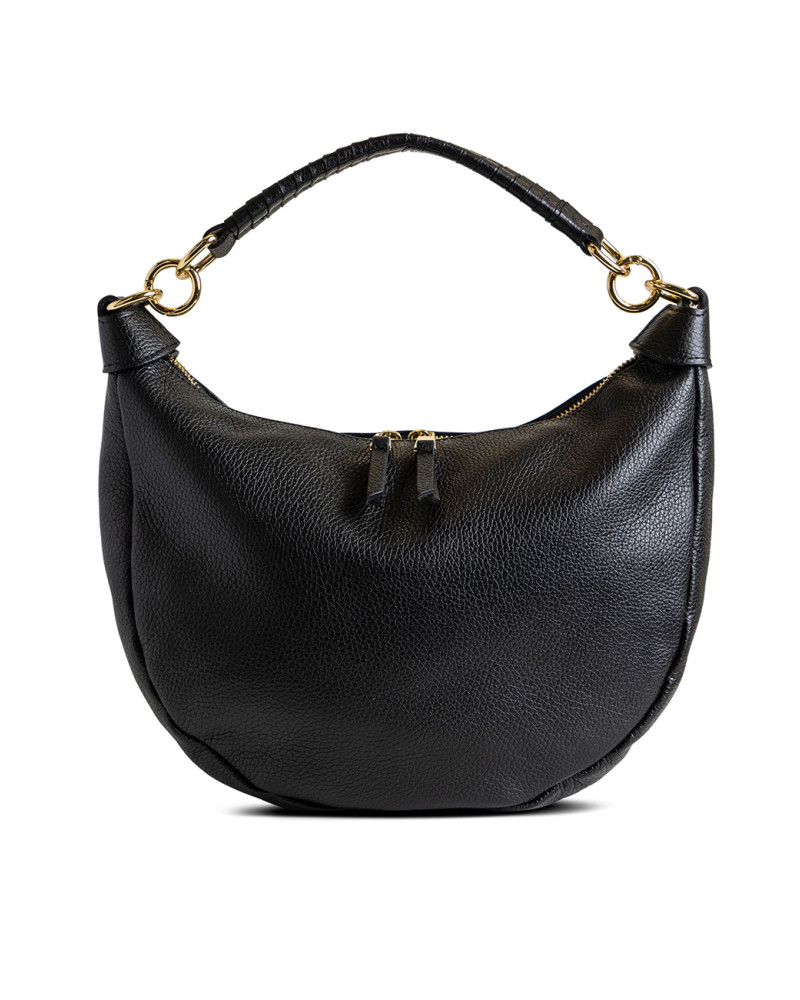 Leather bag with a strap