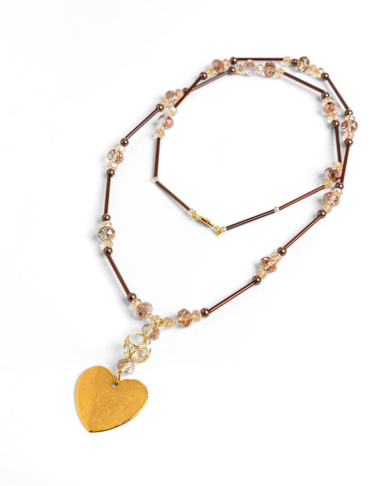 Beads necklace heart