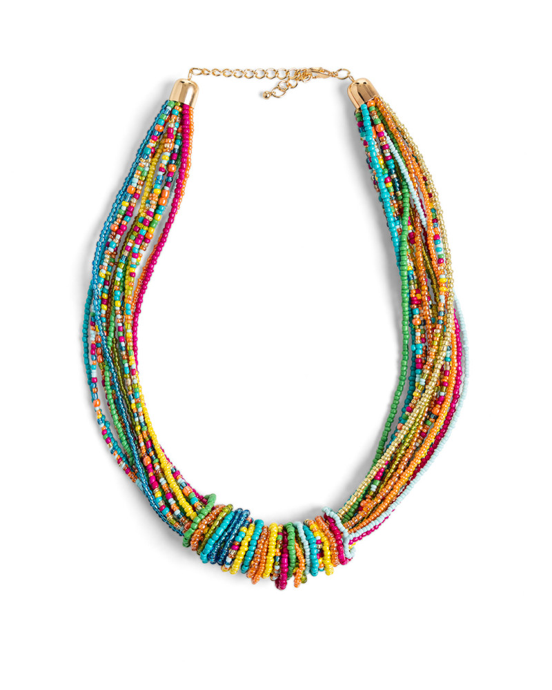 Necklace beads rainbow