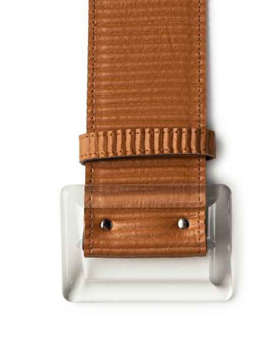 Wide belt with raised look