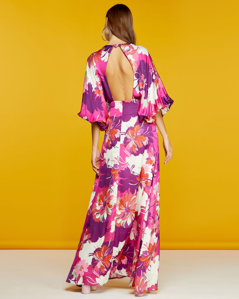 Floral dress with open back