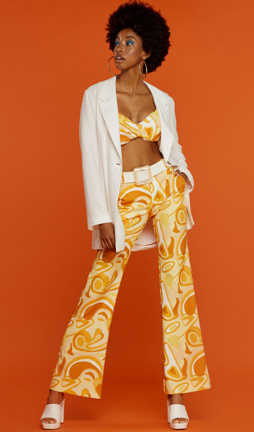 Proficiency steam Agree with Access Fashion | Flared pants with geometric 70s print