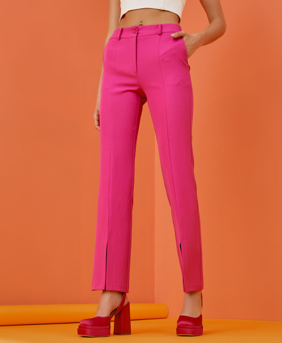 Pants with a cutout at the front