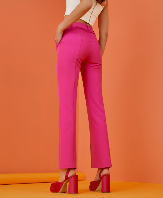 Pants with a cutout at the front