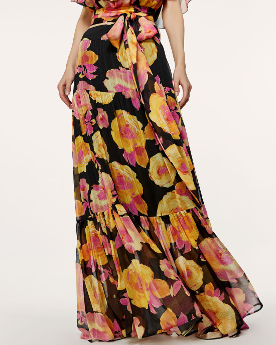 Maxi floral skirt