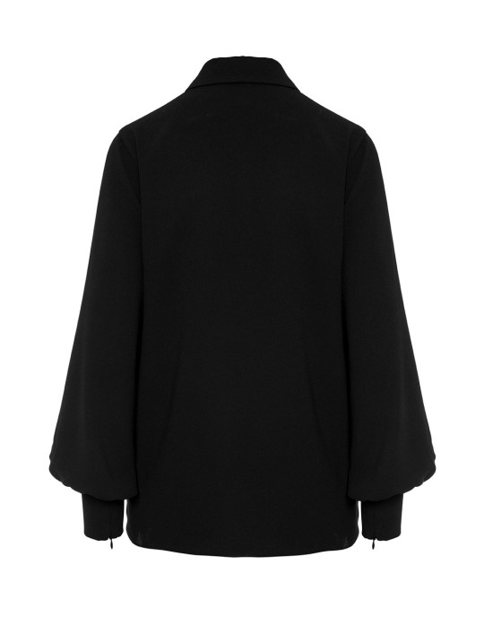 Blouse with collar and fron zipper