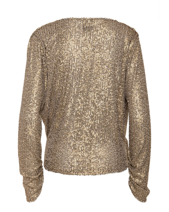 Crossover sequin blouse