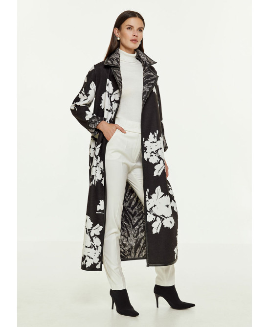Coat double-face printed