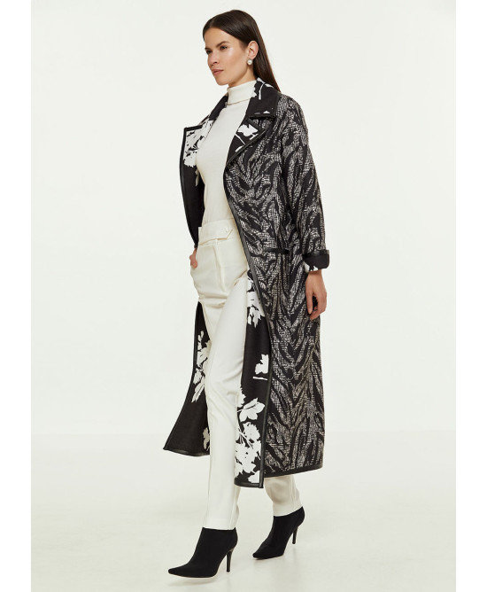 Coat double-face printed