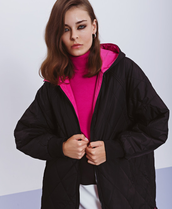 Puff double-faced oversized jacket color