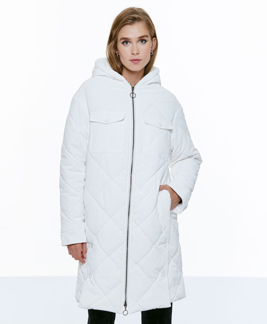 Puff quilted jacket with hood