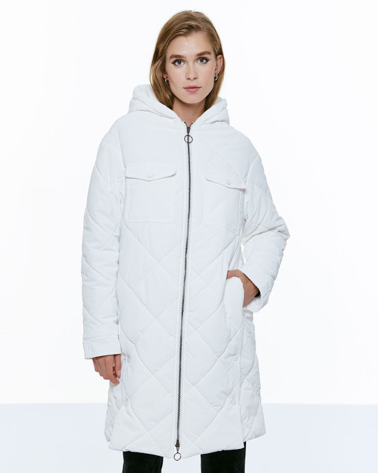 Puff quilted jacket with hood